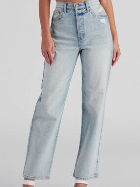 Windsor Women's Jay High Rise Boyfriend Jeans, Light Denim, size 3 NWOT